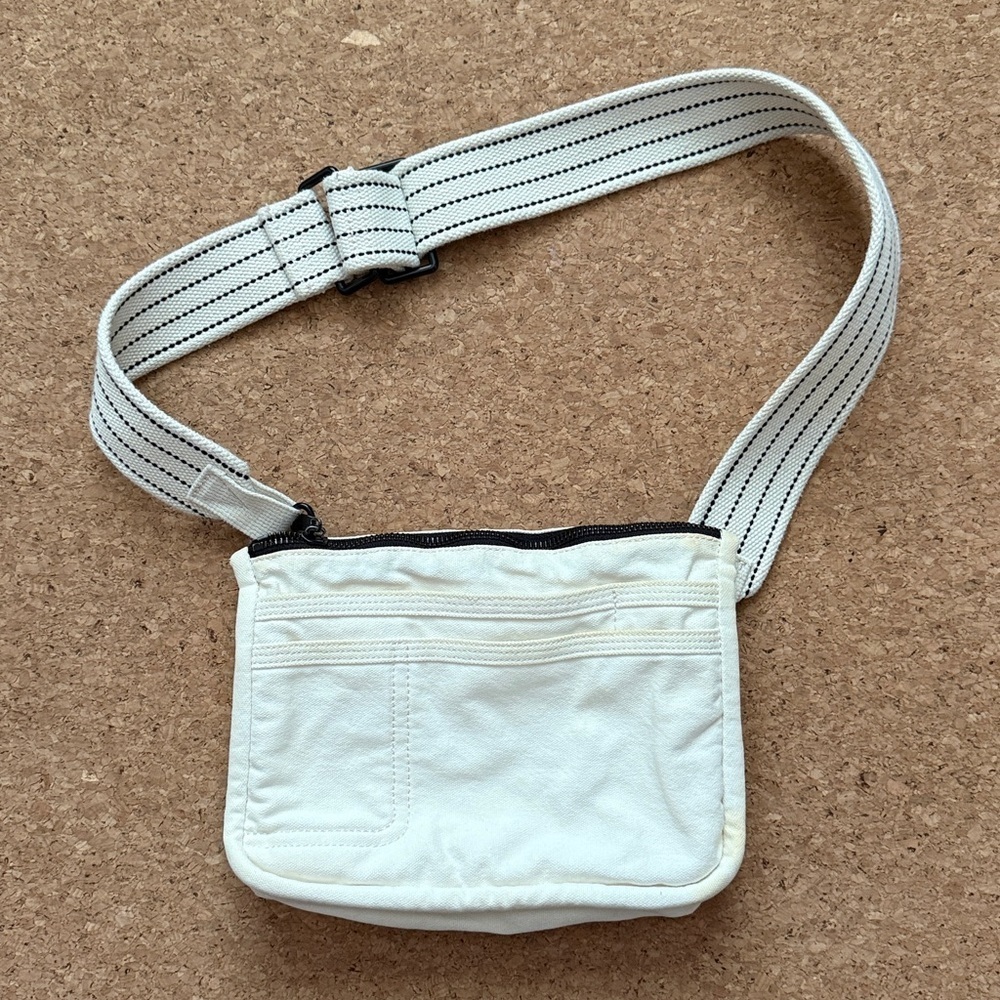 The Particulars NICE Pack Canvas Belt Bag Cream White Crossbody Fanny Pack
